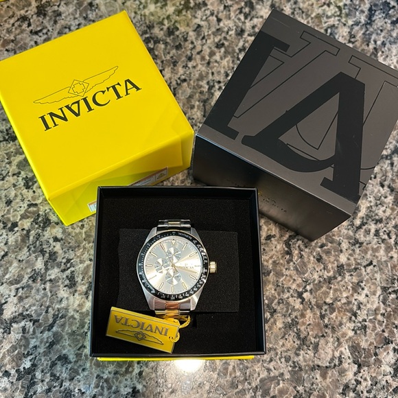 NWT Invicta Aviator Storm Men's Watch - 45mm, Gold - Picture 1 of 8